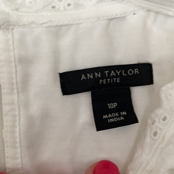 Ann Taylor White Scalloped Dress - Picture 3 of 4